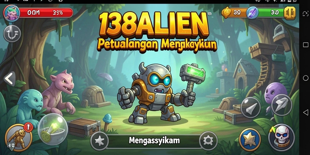 Screenshot gameplay 138ALIEN menampilkan petualangan luar angkasa yang menarik.
