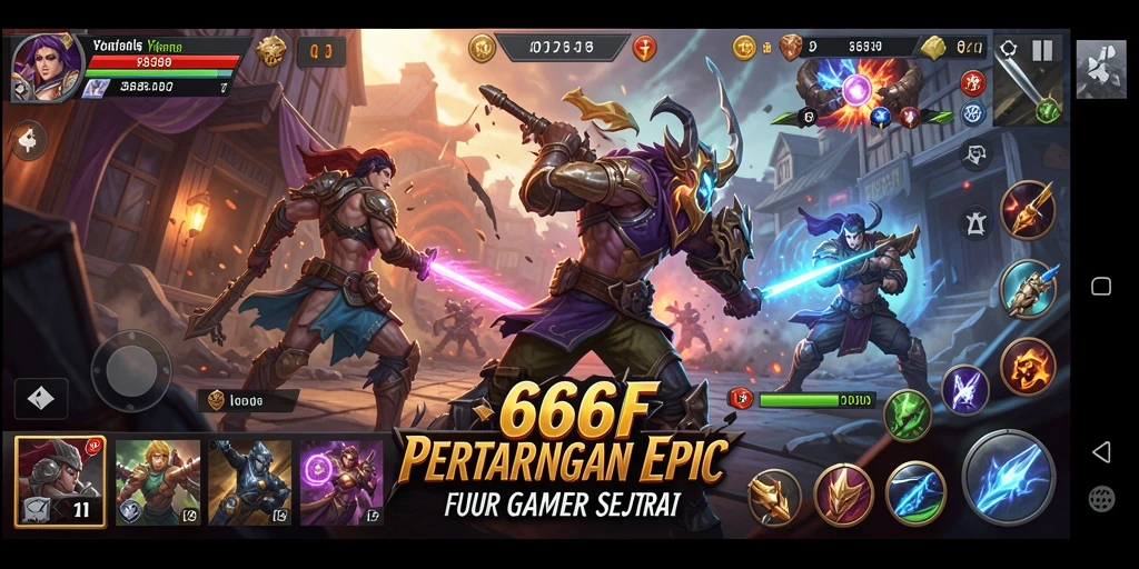 Screenshot gameplay 666F yang menampilkan adu kuat antar karakter.