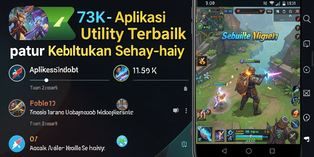 Tampilan antarmuka aplikasi 73K yang sederhana dan menarik.