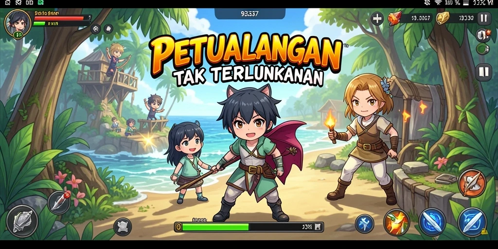 Menampilkan aksi seru dalam gameplay Anime yang epik.