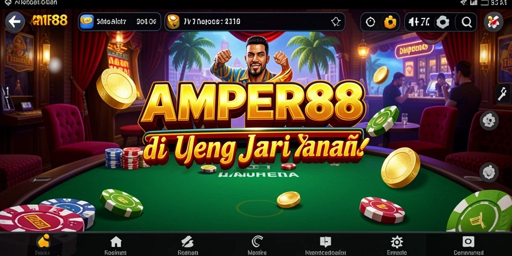 Tampilan utama gameplay Kasino AMPER88 yang seru dan menarik.