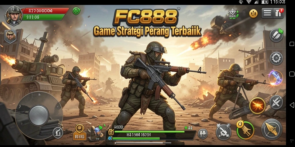 Gameplay menantang dalam FC888 dengan strategi SLG yang mendalam.