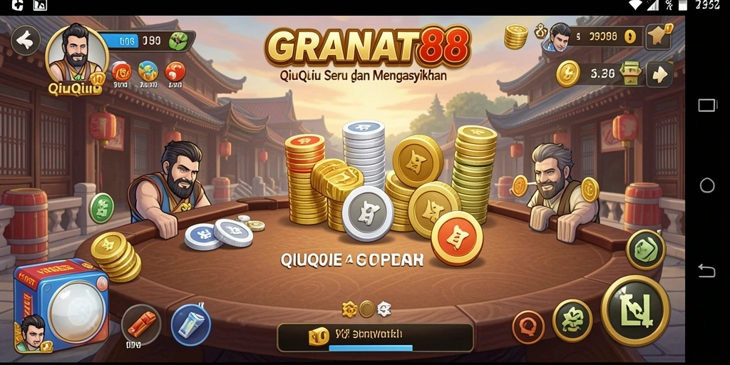 Screenshot menampilkan gameplay seru GRANAT88 di mode QiuQiu.