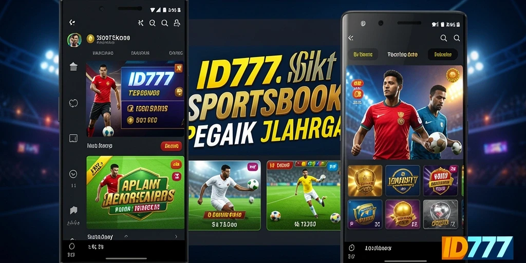 Tampilan aplikasi ID777 dengan interface yang menarik dan user-friendly.