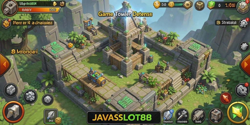 Tampilan permainan JAVASLOT88 dengan aksi Tower Defense yang seru.
