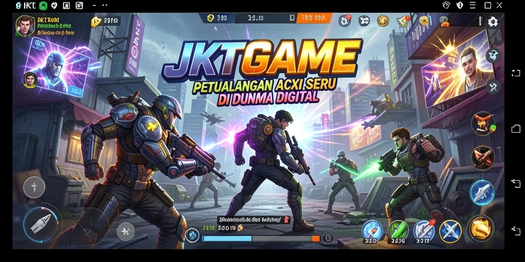 Tampilan gameplay JKTGAME dengan aksi mendebarkan dan grafis memukau.