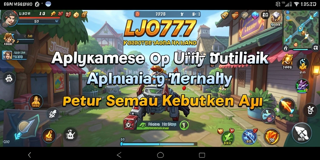 Tampilan utama LJO777 dengan berbagai fitur Utility yang membantu.