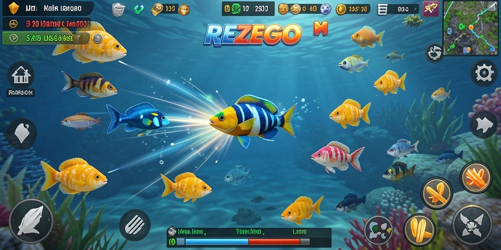 Tangkapan layar menunjukkan gameplay Tembak Ikan yang seru dan interaktif.