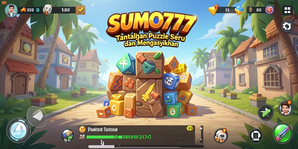 Tampilan gameplay utama SUMO777 dengan fokus pada teka-teki yang menantang.